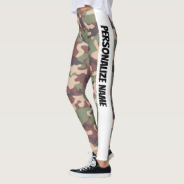 Earthy Brown Camouflage PERSONALIZE Leggings
