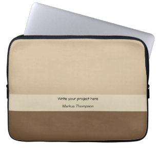 Earthy Brown monogrammad Business and project Laptop Fodral