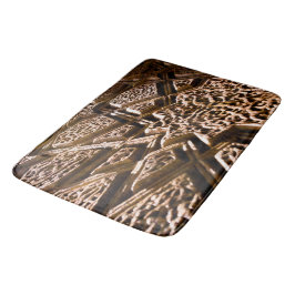 Earthy Brown Stars Badrumsmatta