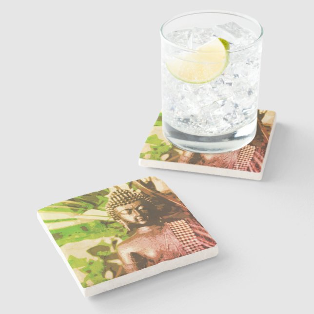 Earthy Buddha Meditation Zen Decor Stenunderlägg (Sidan)