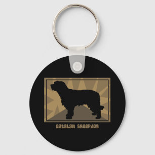 Earthy Catalan Sheepdog Nyckelring