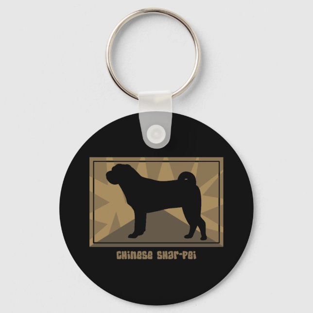 Earthy Chinese Shar Pei Nyckelring (Framsida)