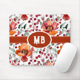 Earthy Colors, Fall Flowers Monogrammed Musmatta