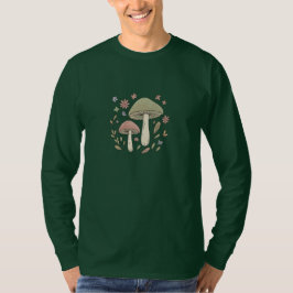 Earthy Cottagecore Mushroom Botanical Graphic T Shirt