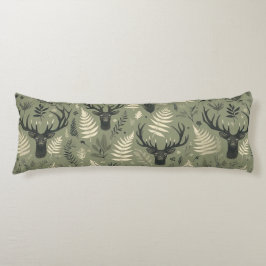 Earthy Deer Antlers & Ferns Kroppskudde