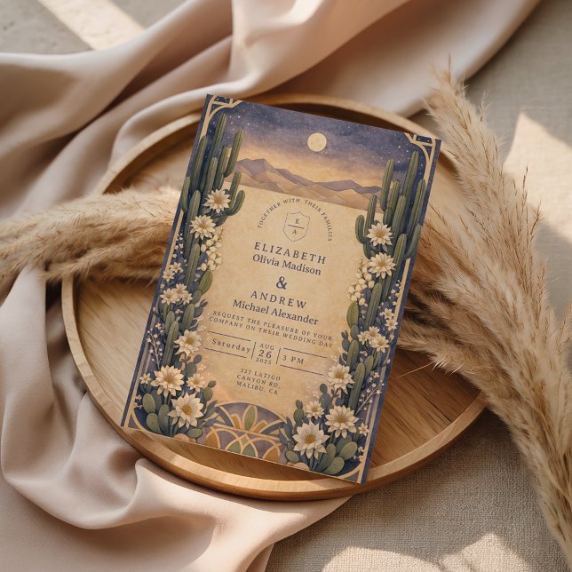 Earthy Desert Floral Wedding Inbjudningar (Skapare uppladdad)