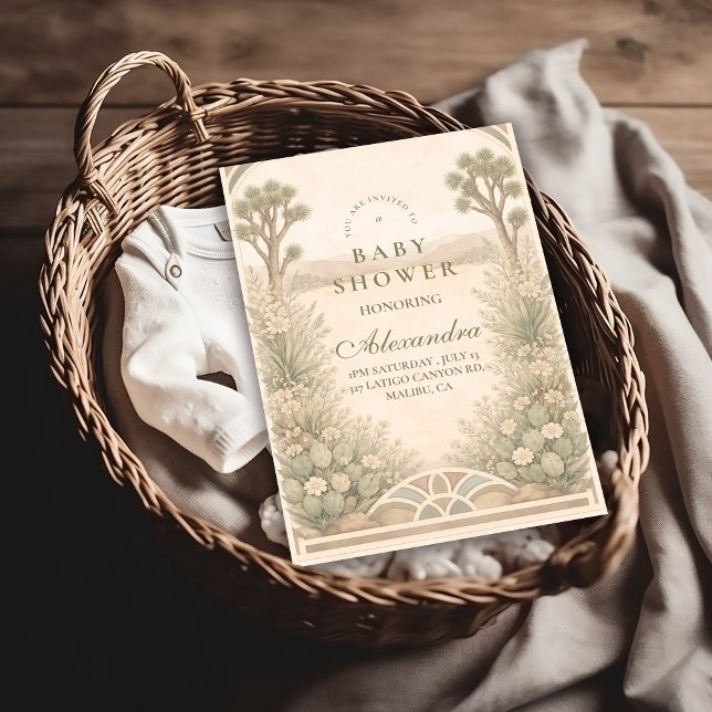 Earthy Desert Meadow Baby Shower Inbjudningar (Skapare uppladdad)