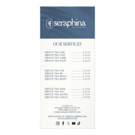 Earthy Elegance Logo Beauty, Wellness, Spa Blue Reklamkort