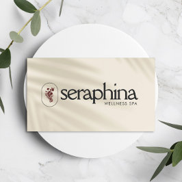 Earthy Elegance Logotyp Beauty, Hälsa, Spa Ivory Visitkort