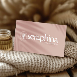 Earthy Elegance Logotyp Beauty, Hälsa, Spa Rosa Visitkort