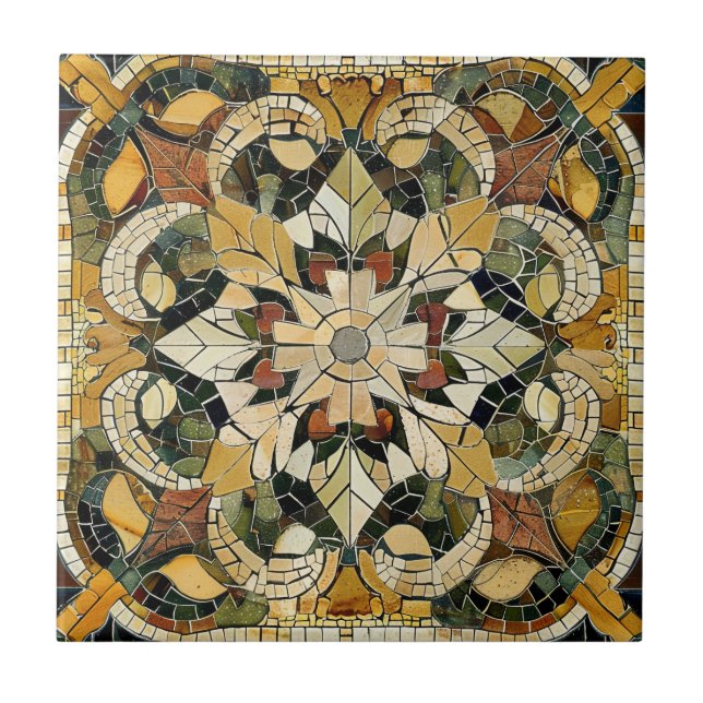 Earthy Elegance Mosaic Kakelplatta (Framsidan)