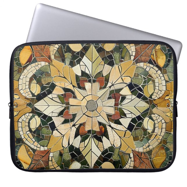 Earthy Elegance Mosaic Laptop Fodral (Framsidan)