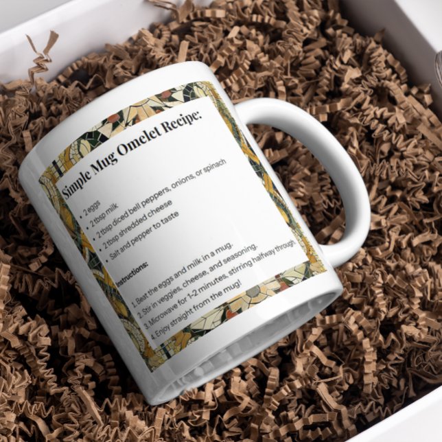 Earthy Elegance Mosaic Omelet Recipe Kaffemugg (Skapare uppladdad)