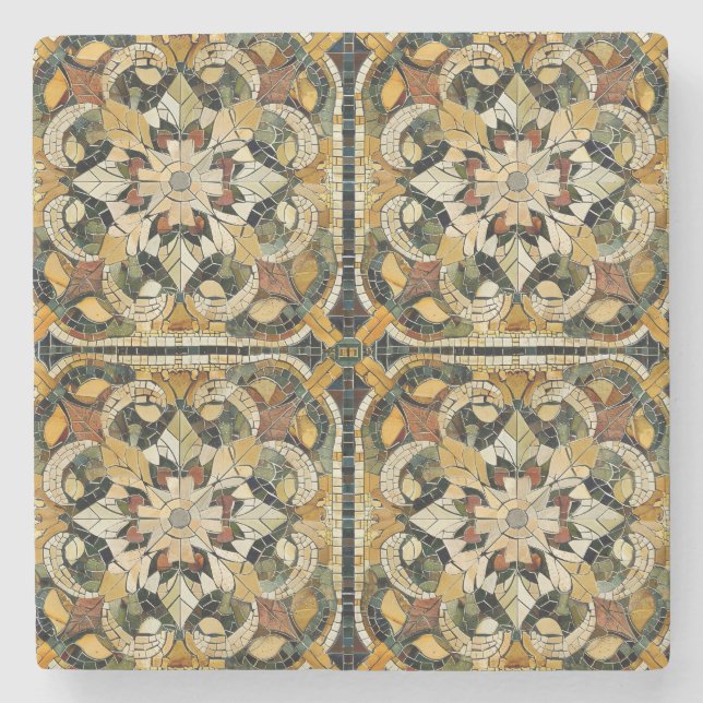 Earthy Elegance Mosaic Stenunderlägg (Framsidan)
