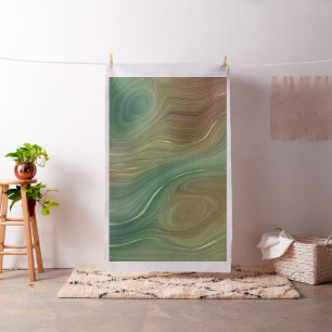 Earthy Emerald Strata Grönt och Golden Bläck Aga Tyg