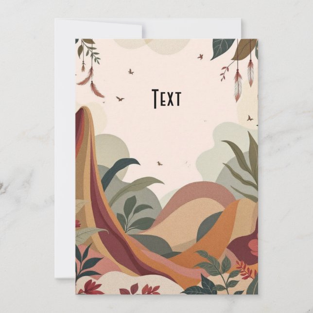 Earthy Escape Inbjudningar (Framsida)