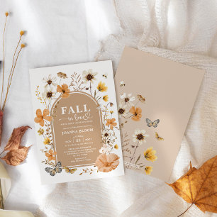 Earthy Fall WildblomBaby Shower Inbjudningar