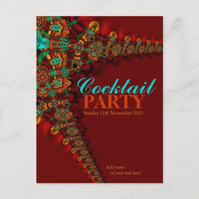 Earthy Färg : Cocktail Party-inbjudningar Inbjudan Vykort (Framsida)