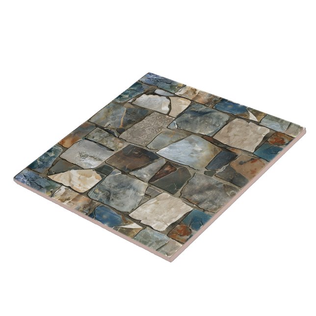 Earthy Flagstone Tiles, Artully Arranged Kakelplatta (Sidan)