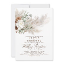 Earthy Flowers och Pampas Grass Wedding Reception