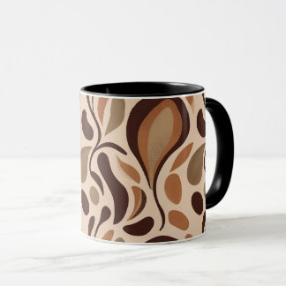 Earthy Fluid Shapes Mug – Minimal Abstract Style Mugg