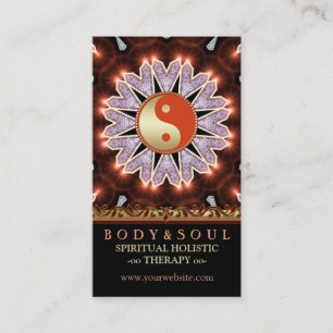 Earthy Fresh Healing YinYang Yoga-Affärskort Visitkort
