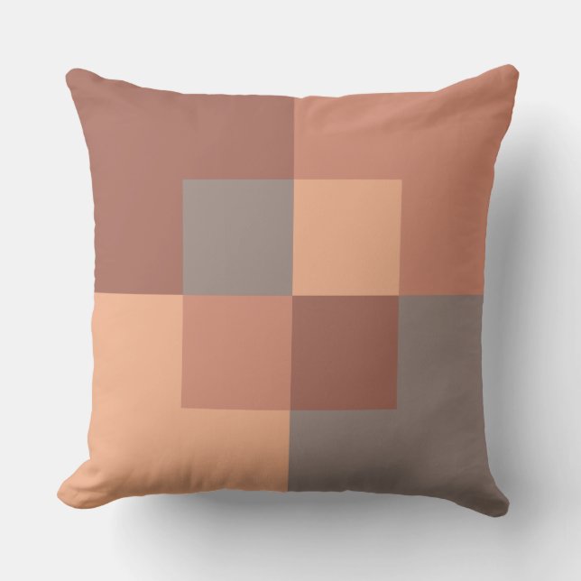 Earthy Geometric Sienna Terracotta Warm Brown Kudde (Framsida)