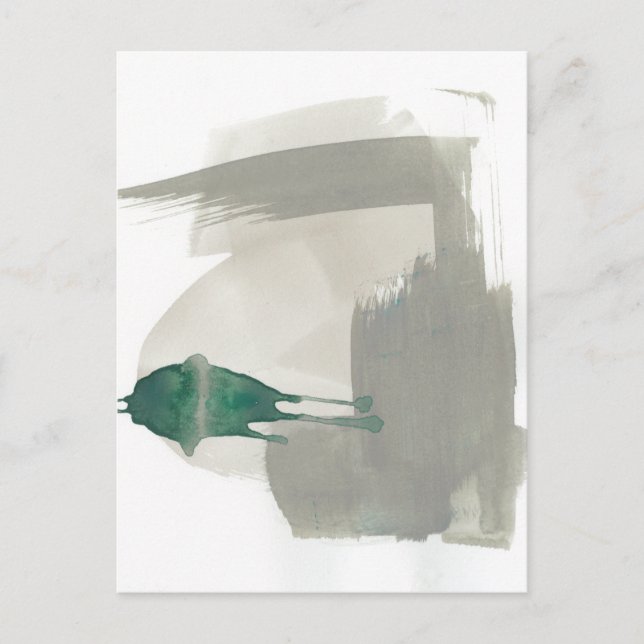 Earthy Gestures - Grått och Grönt Vykort (Framsida)