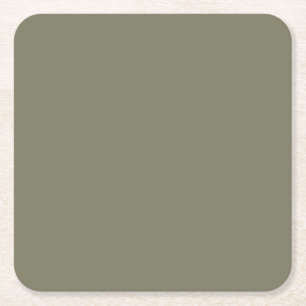 Earthy Grönt Trending Solid Färg Pairs Sage Underlägg Papper Kvadrat