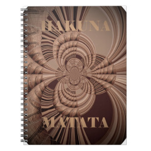 Earthy Hakuna Matata Art Skriv ut Anteckningsbok Med Spiral