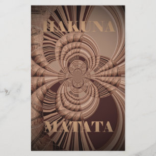 Earthy Hakuna Matata Art Skriv ut Brevpapper