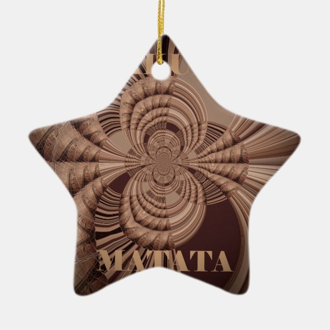 Earthy Hakuna Matata Art Skriv ut Julgransprydnad Keramik (Framsidan)