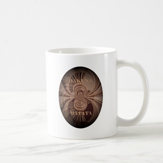 Earthy Hakuna Matata Art Skriv ut Kaffemugg (Höger)