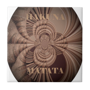 Earthy Hakuna Matata Art Skriv ut Kakelplatta