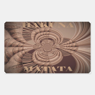 Earthy Hakuna Matata Art Skriv ut Rektangulärt Klistermärke