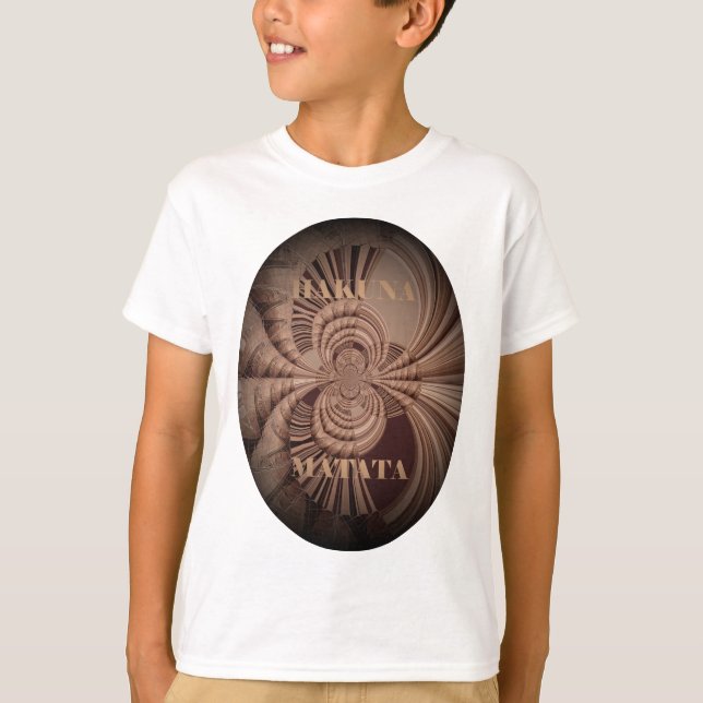 Earthy Hakuna Matata Art Skriv ut Tee (Framsida)