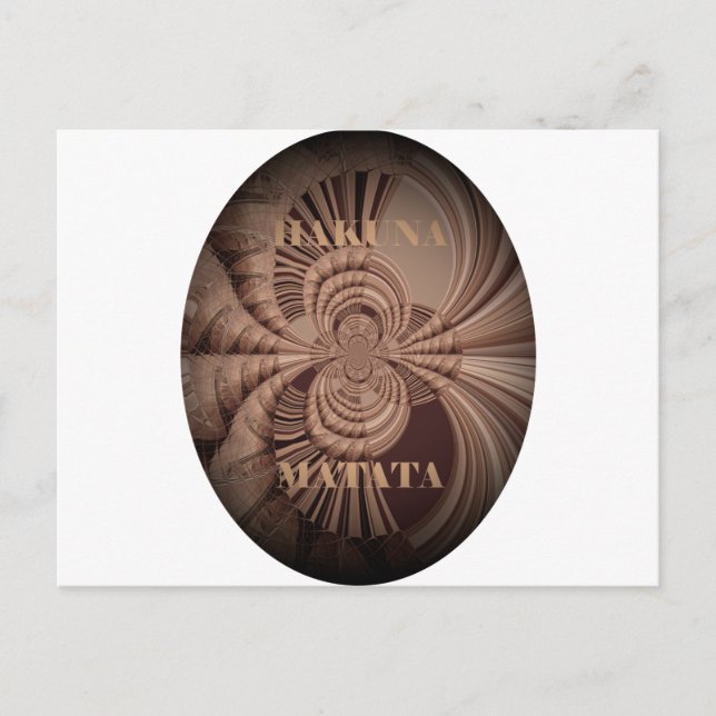 Earthy Hakuna Matata Art Skriv ut Vykort (Framsida)