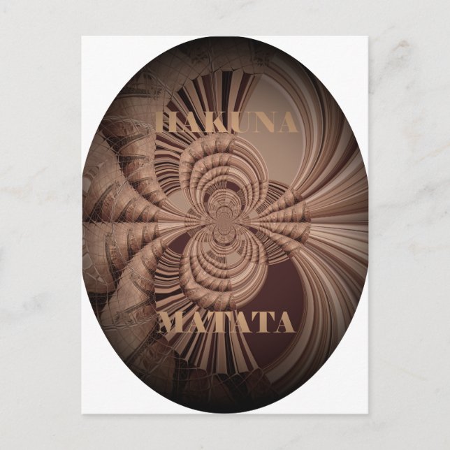 Earthy Hakuna Matata Art Skriv ut Vykort (Framsida)