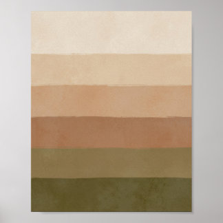 Earthy Horizon Rand - Minimalist Wall Art Poster