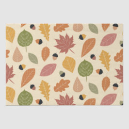 Earthy Höst löv med Acorns on beige