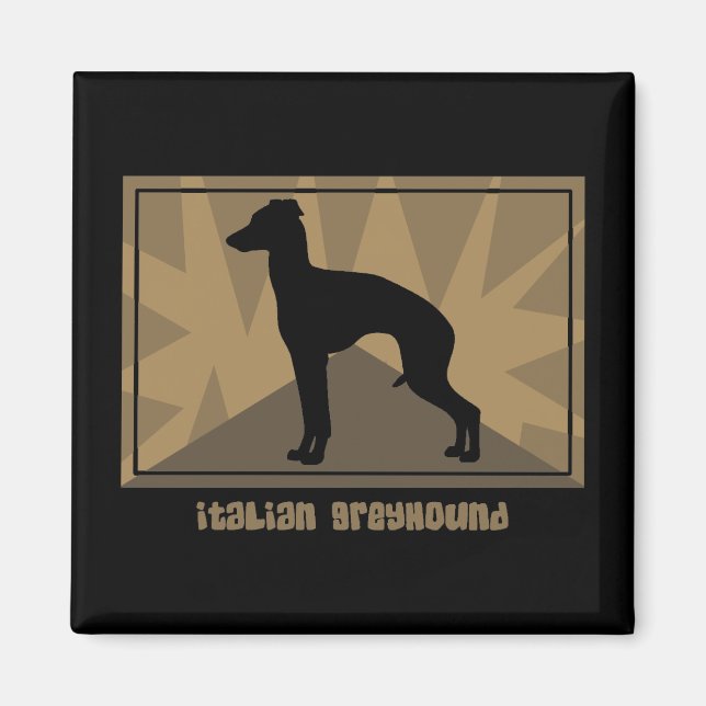 Earthy Italy Greyhound Magnet (Framsidan)
