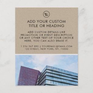 Earthy Kraft Stil Anpassningsbar Business Logotyp Flygblad