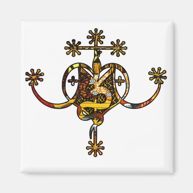 Earthy Marie Laveau Veve Sigil Magnet (Framsidan)