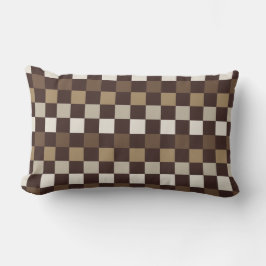 Earthy minerals checkerboard pattern lumbarkudde