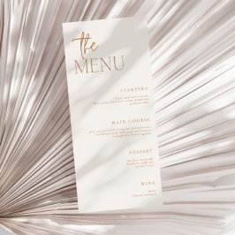 Earthy Minimal Menu Meny