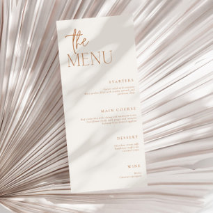 Earthy Minimal Menu Meny