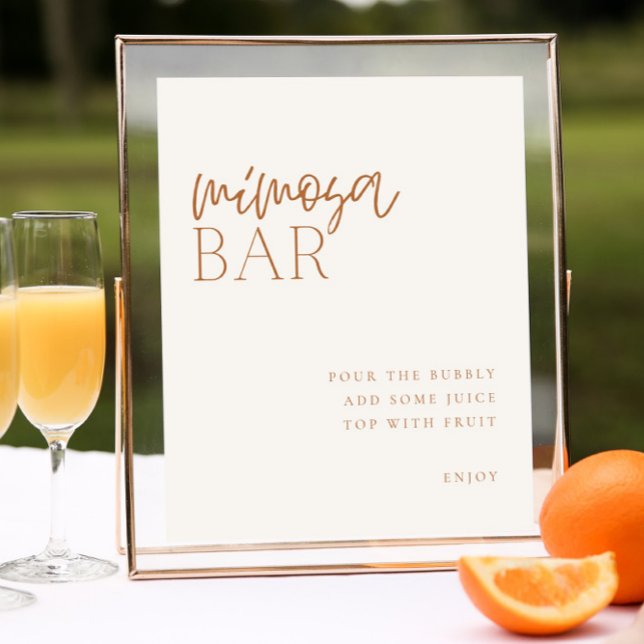Earthy Minimal Mimosa Pub Sign Poster (Skapare uppladdad)