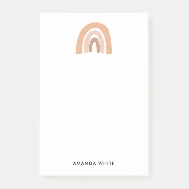 Earthy Minimalist Rainbow Post-it Block (Framsida)