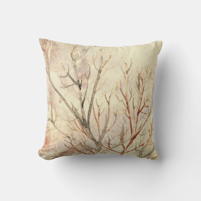Earthy Natural Coral Creamy Ivory Kudde (Framsida)