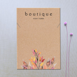 Earthy Necklace Jewelry Visning Card Visitkort